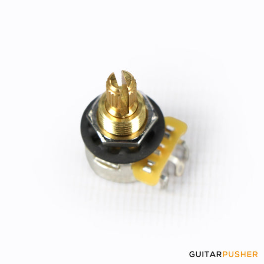 CTS 10% Tolerance Slot & Knurled Shaft, Audio Taper, Embossed Cover Mini Potentiometer