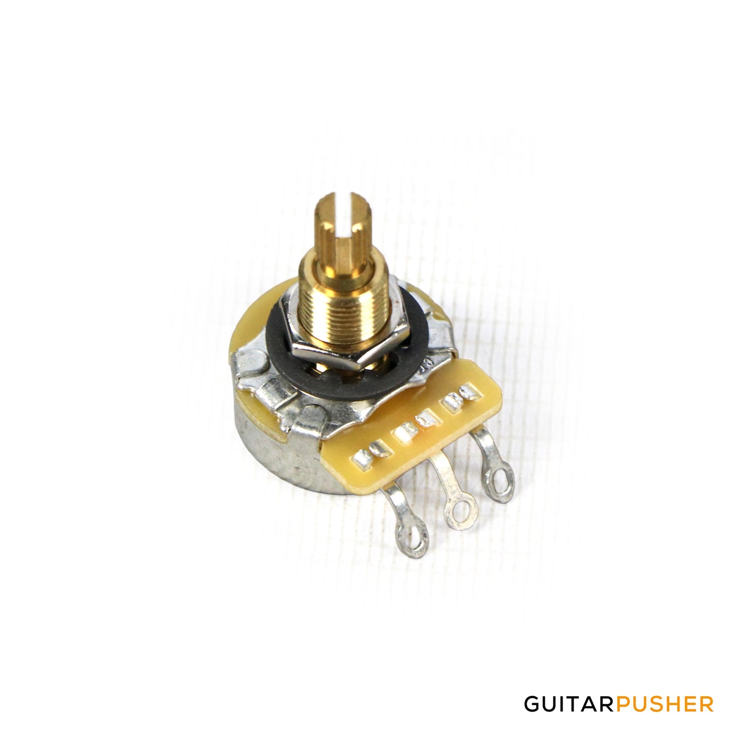 CTS 250k Regular Length Slot & Knurled Shaft, Audio Taper, US Size Potentiometer