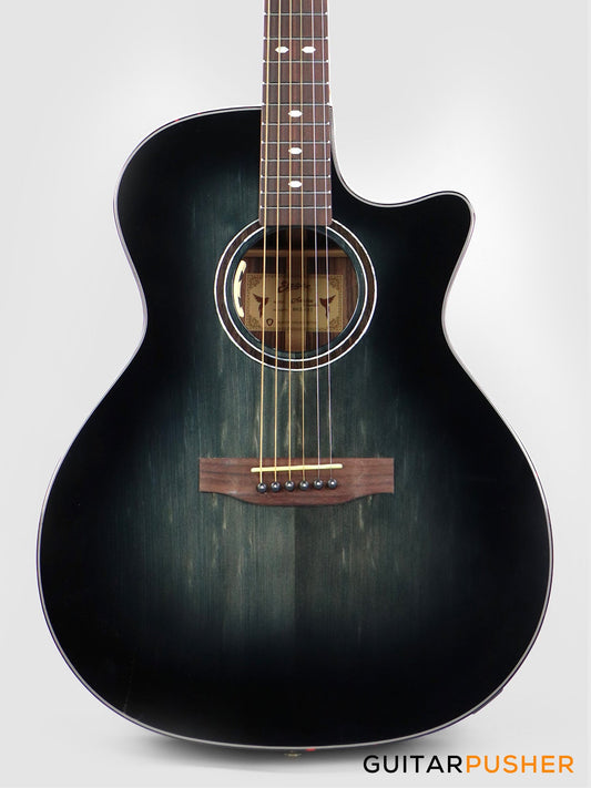 Elegee Adarna Solid Sitka Spruce Top Grand Auditorium Acoustic-Electric Guitar with Dual Pickup System - Blackburst