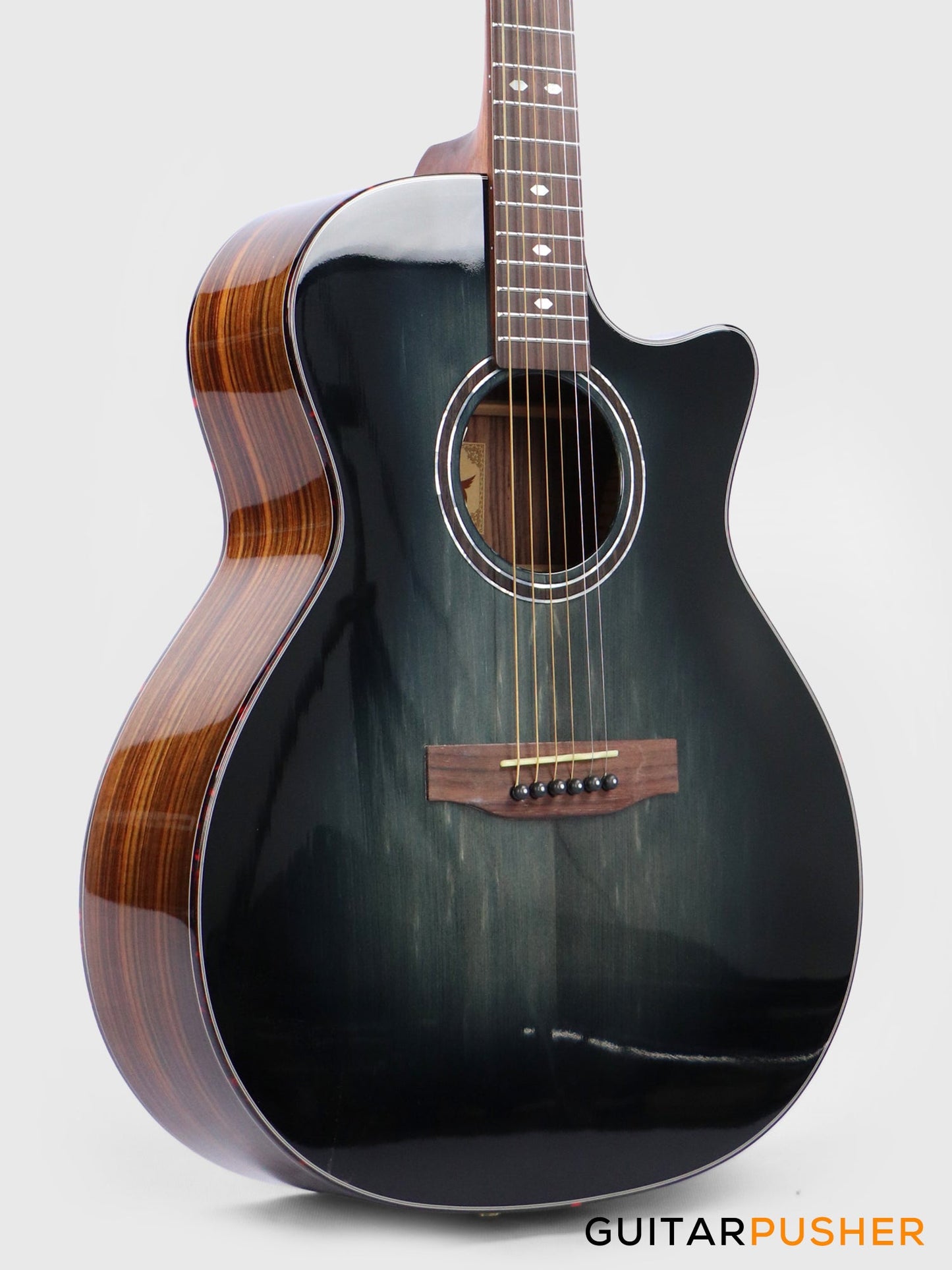 Elegee Adarna Solid Sitka Spruce Top Grand Auditorium Acoustic-Electric Guitar with Dual Pickup System - Blackburst