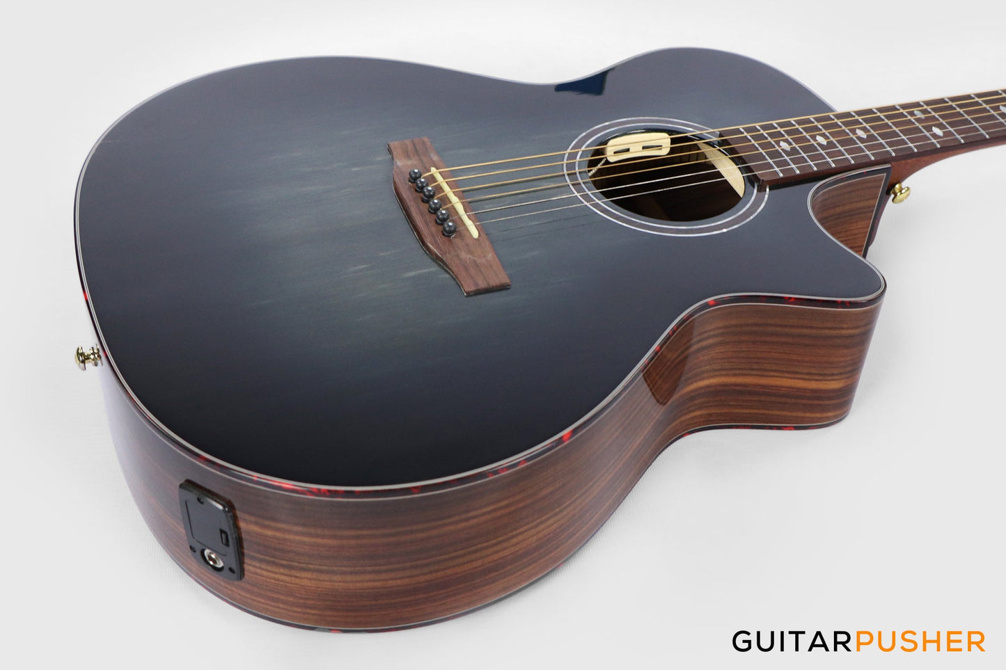 Elegee Adarna Solid Sitka Spruce Top Grand Auditorium Acoustic-Electric Guitar with Dual Pickup System - Blackburst