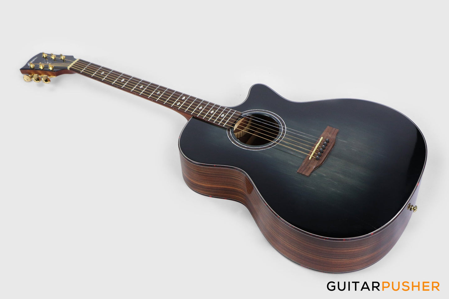 Elegee Adarna Solid Sitka Spruce Top Grand Auditorium Acoustic-Electric Guitar with Dual Pickup System - Blackburst