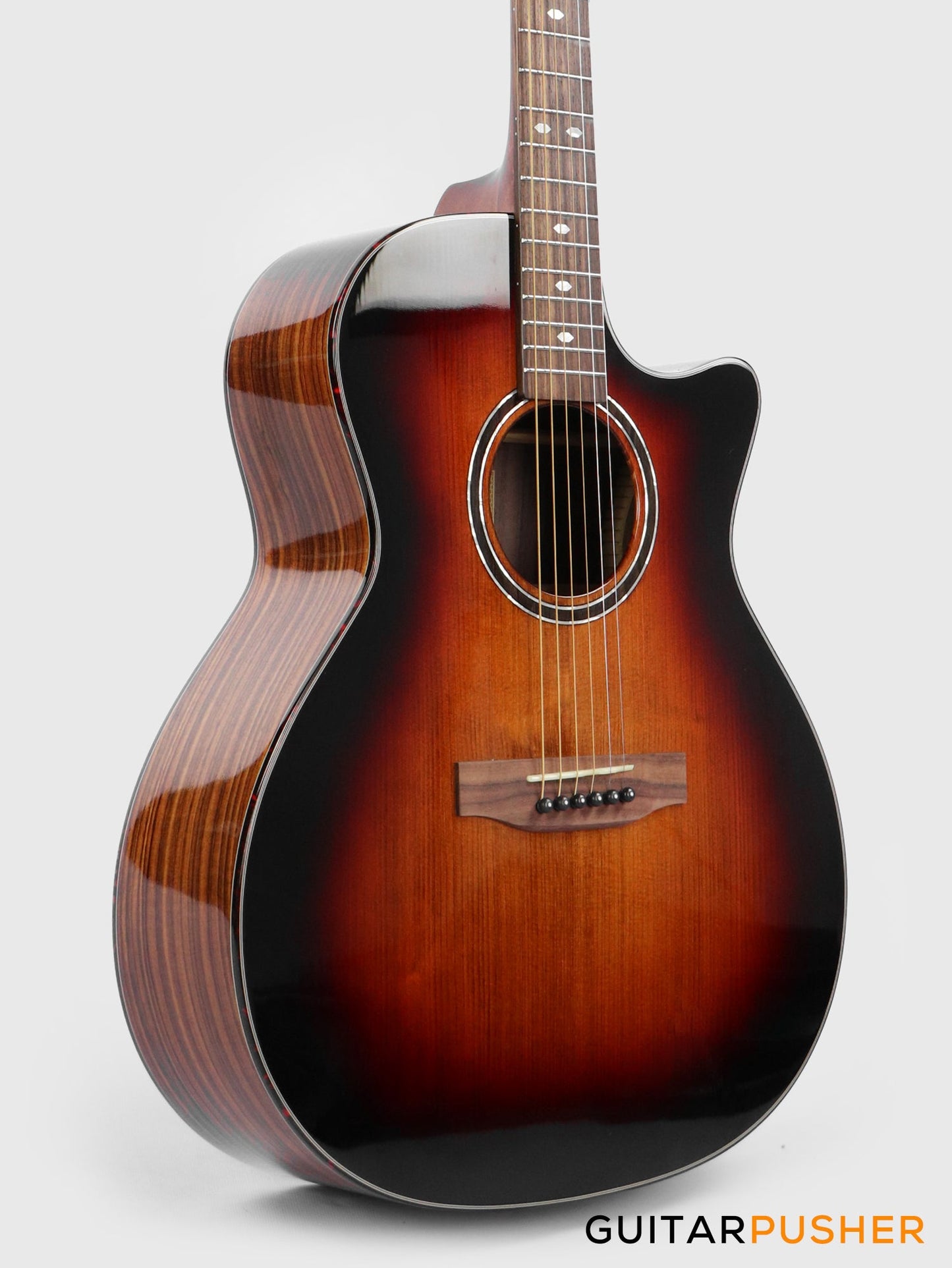 Elegee Adarna Solid Sitka Spruce Top Grand Auditorium Acoustic-Electric Guitar with Dual Pickup System - Sunburst