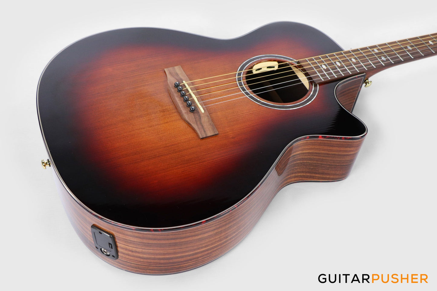 Elegee Adarna Solid Sitka Spruce Top Grand Auditorium Acoustic-Electric Guitar with Dual Pickup System - Sunburst