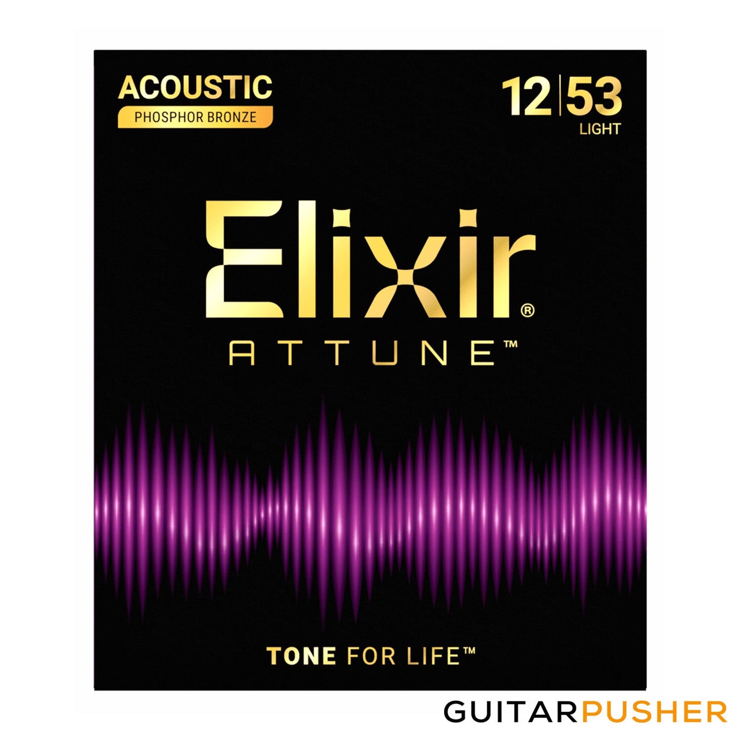 Elixir Acoustic Attune Phosphor Bronze Acoustic Guitar Strings - Light (12 16 24 32 42 53)