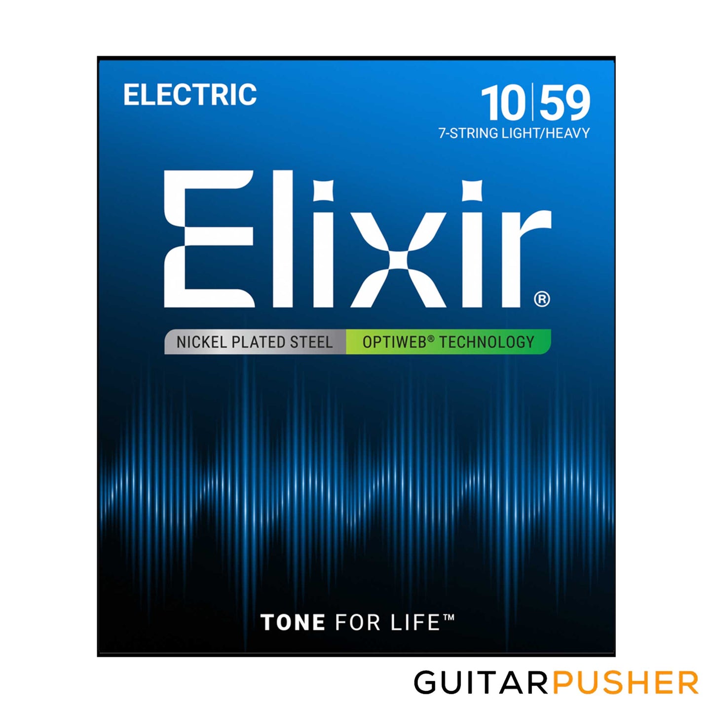 Elixir Electric Nickel Plated Steel Special Gauge 7-String Electric Guitar Strings with OPTIWEB Coating