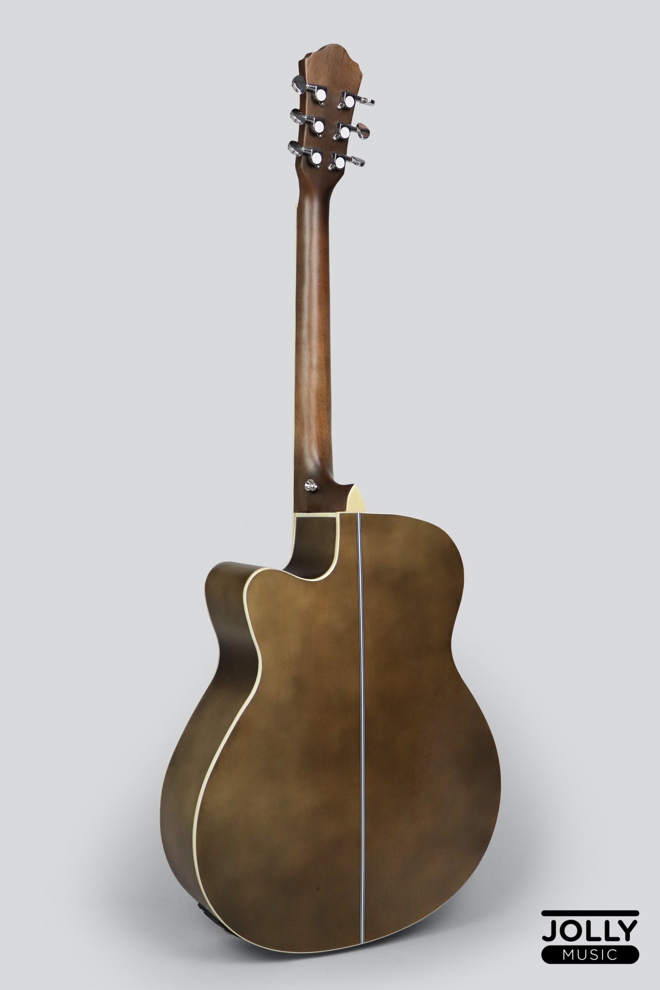 Caravan HS-4040 EQ Electric-Acoustic Guitar with FREE Gigbag and Pickup - Trans Brown