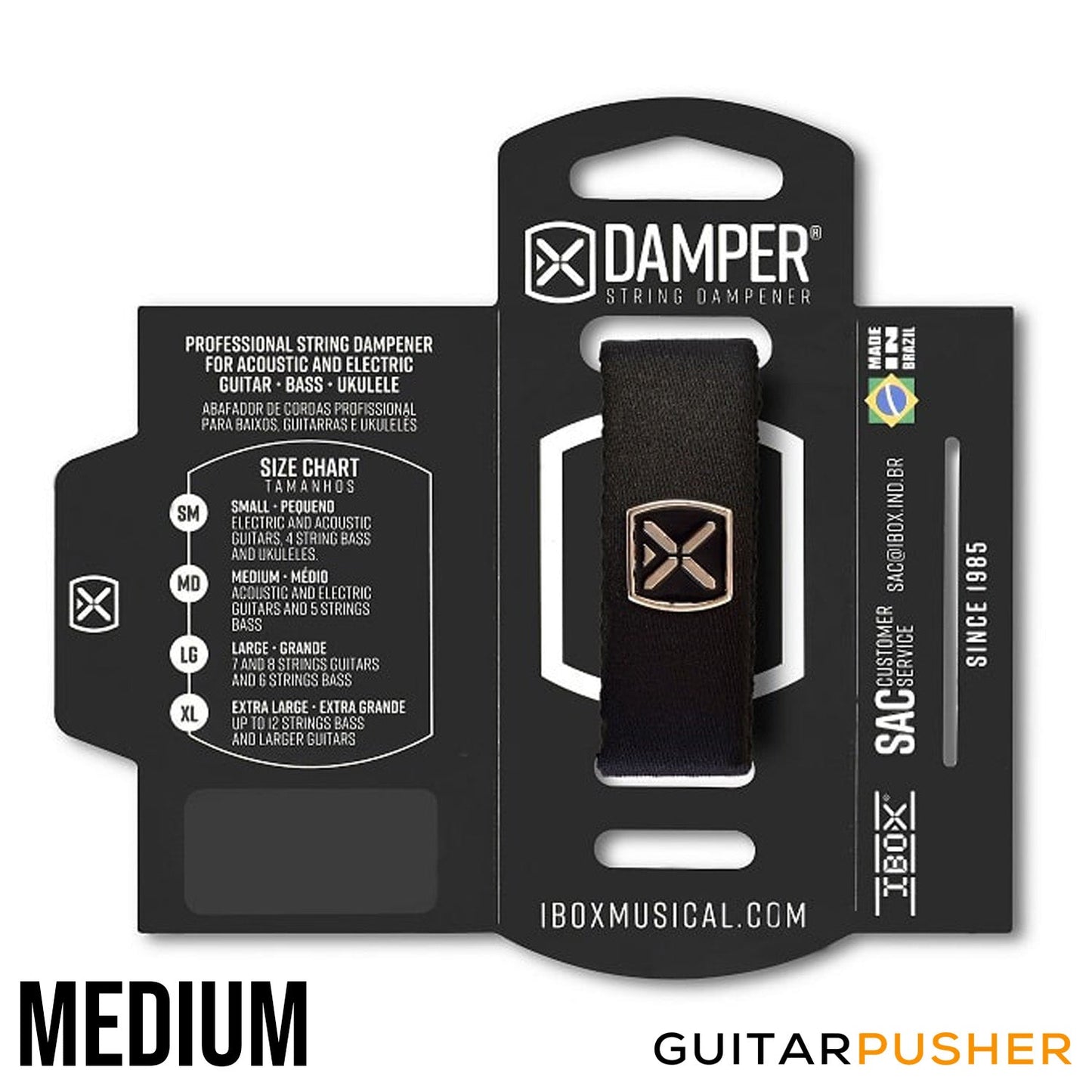 IBOX Brazil Polyester & Iron Tag String Dampener/Muter (1pc) Black