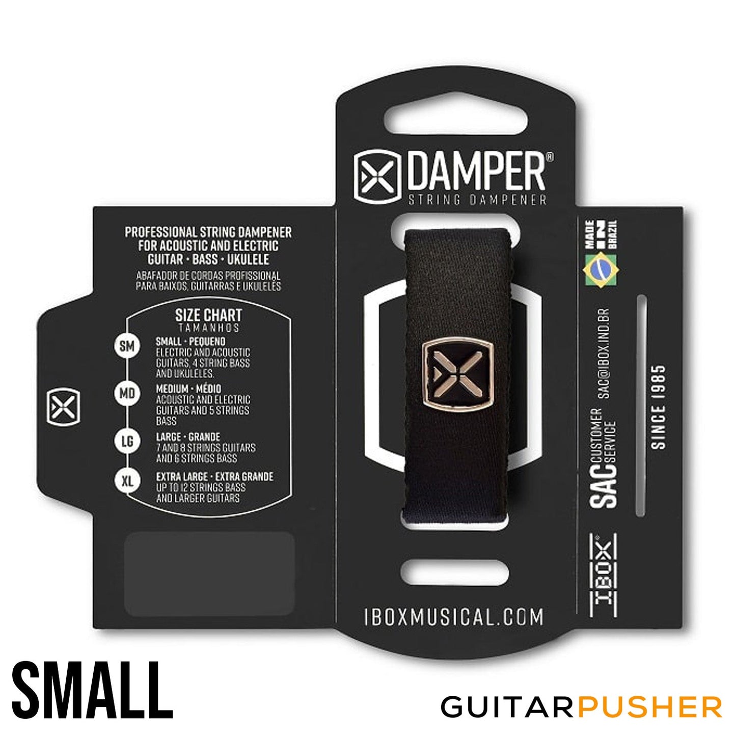 IBOX Brazil Polyester & Iron Tag String Dampener/Muter (1pc) Black