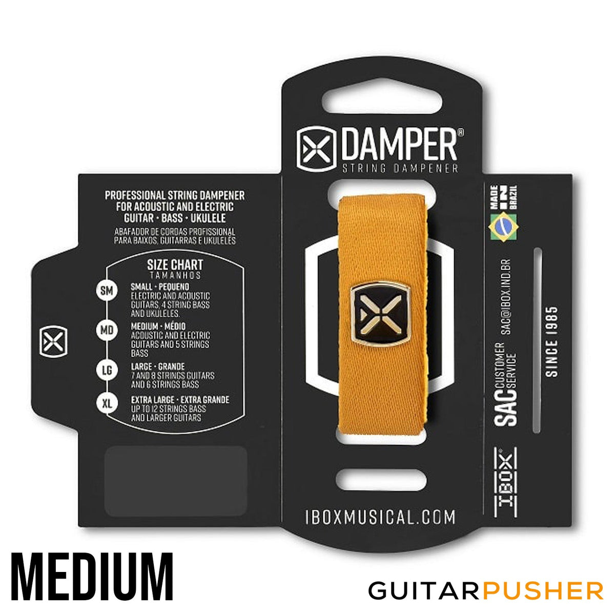 IBOX Brazil Polyester & Iron Tag String Dampener/Muter (1pc) Golden