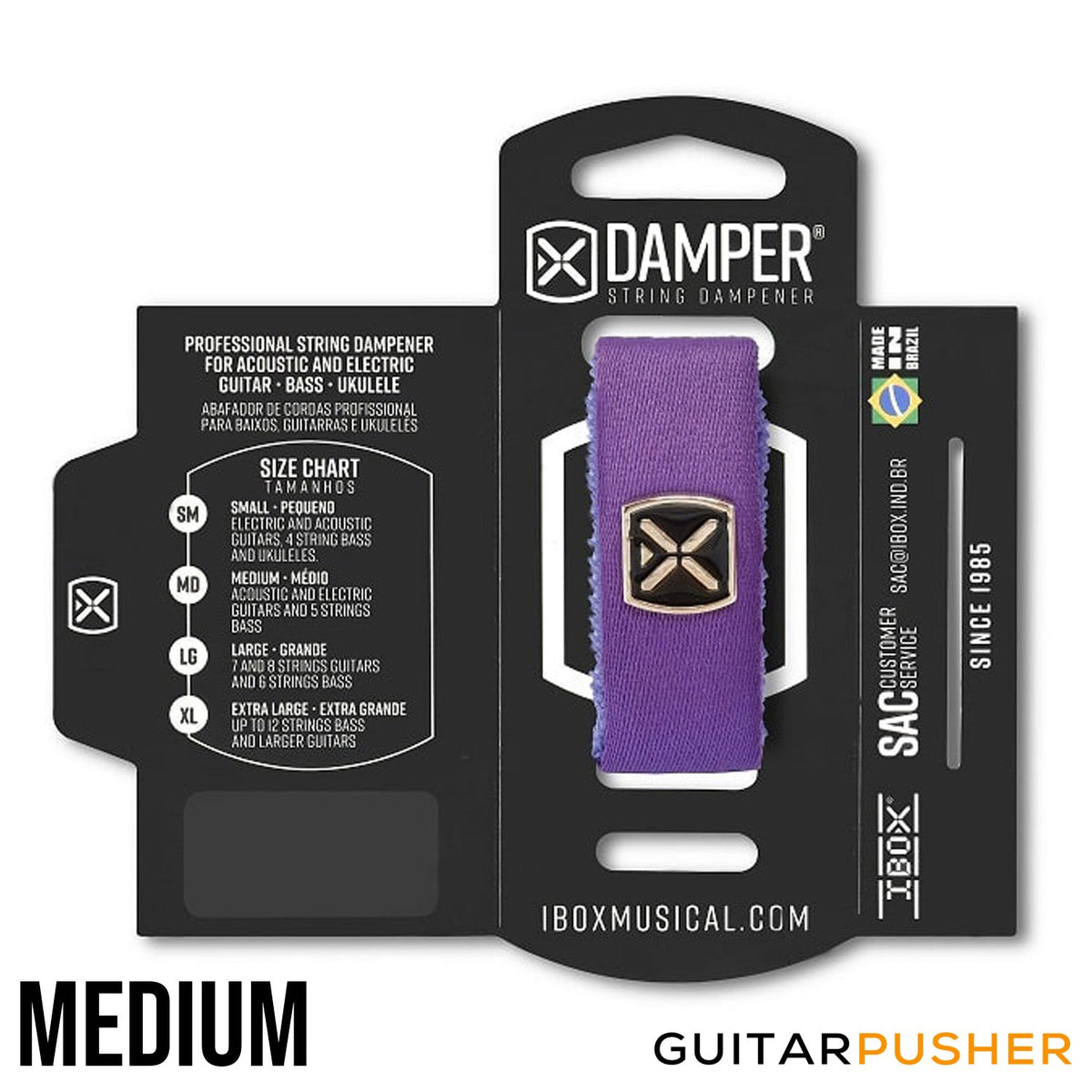 IBOX Brazil Polyester & Iron Tag String Dampener/Muter (1pc) Violet