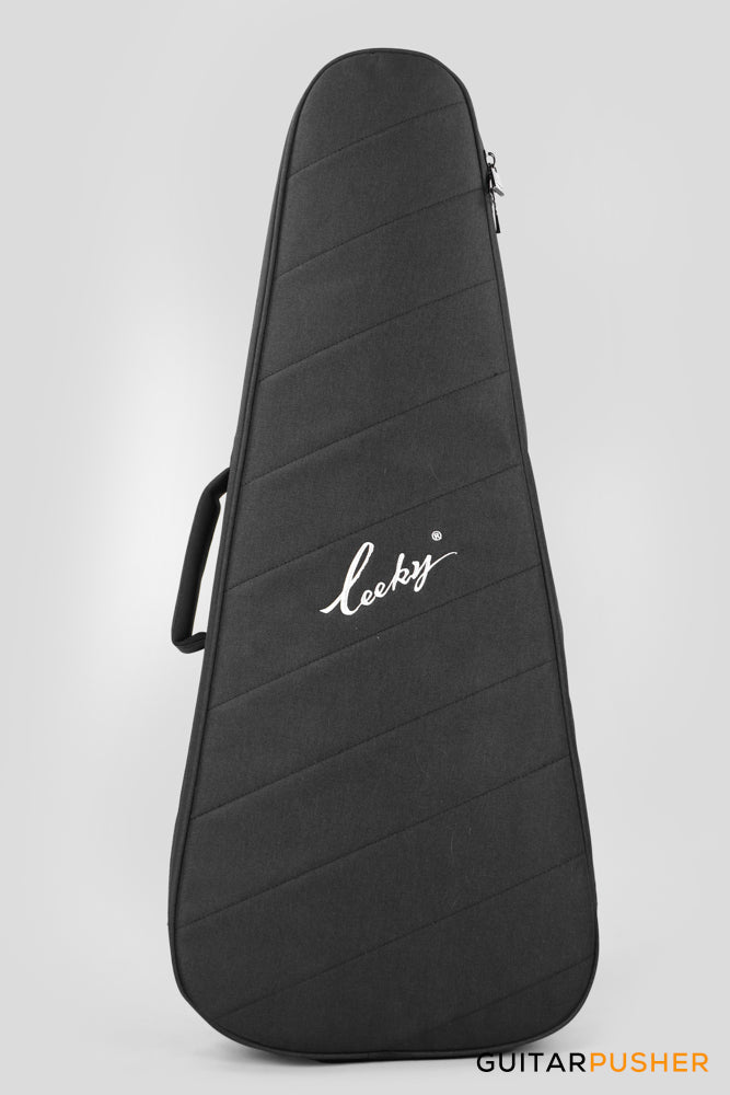 Leeky X-Series X26 Headless Electric Guitar Roasted Basswood Body Wenge Top Roasted Maple Neck - Fire Burst