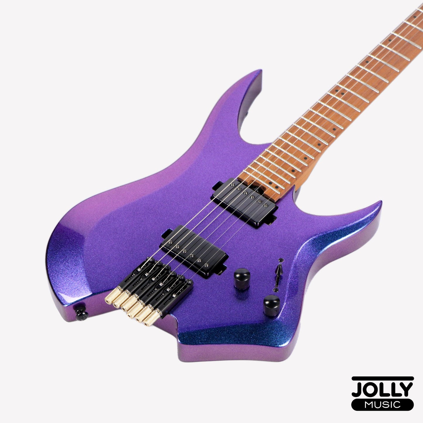 JCraft Aeon Headless Electric Guitar Fixed Bridge Stainless HEF-3 - Chameleon