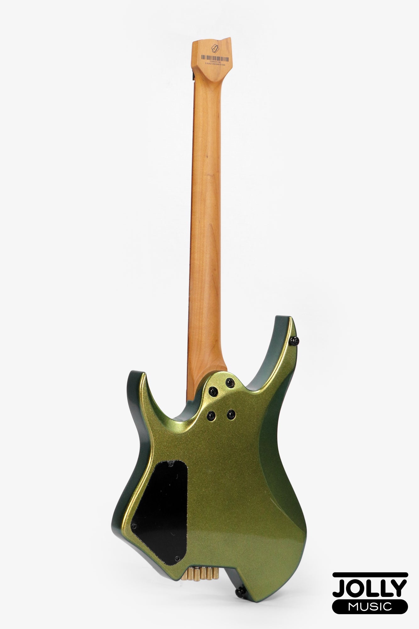 JCraft Aeon Headless Electric Guitar Fixed Bridge Stainless HEF-3 - Green Chameleon