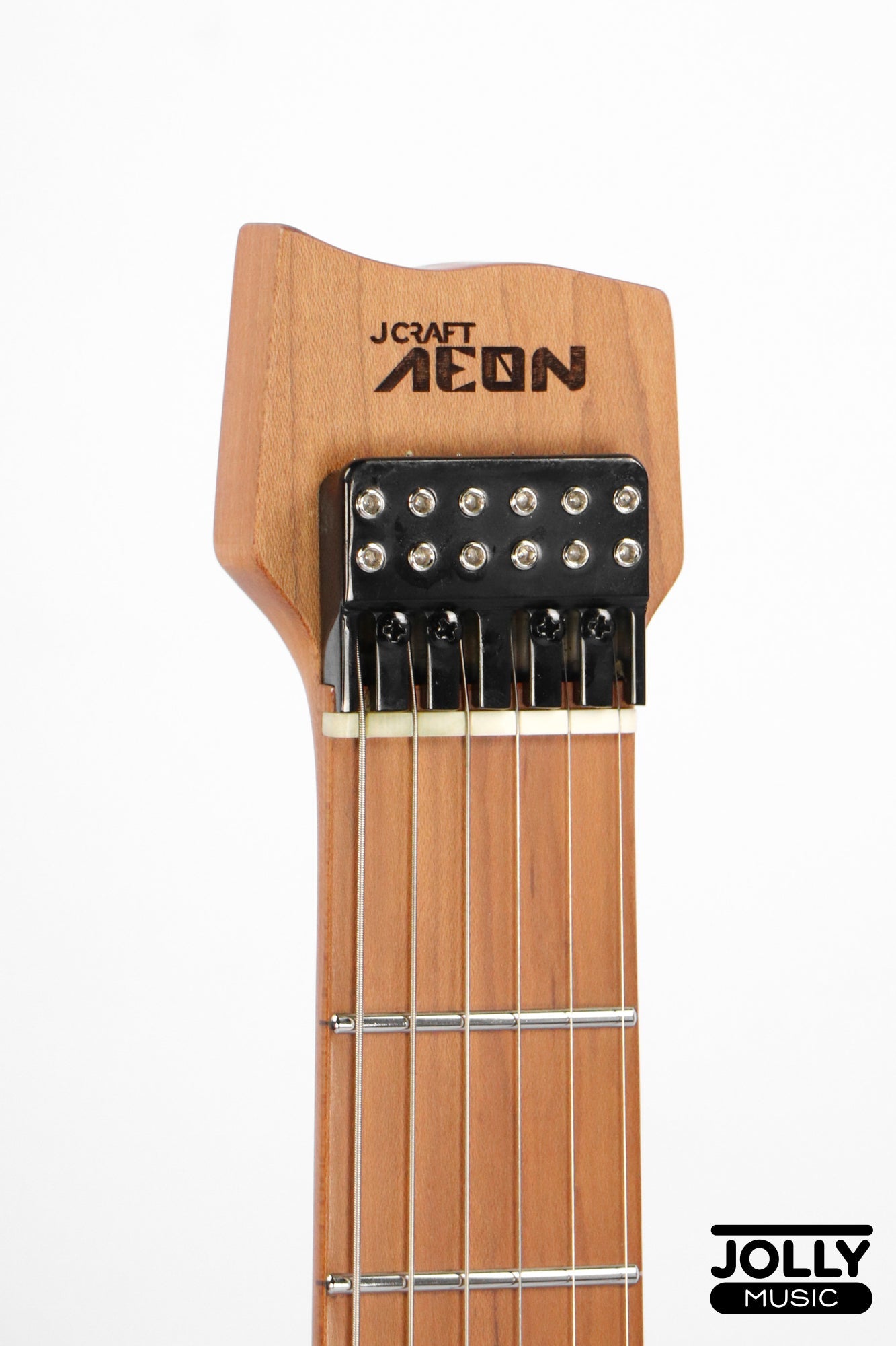 JCraft Aeon Headless Electric Guitar Fixed Bridge Stainless HEF-3 - Metallic Black