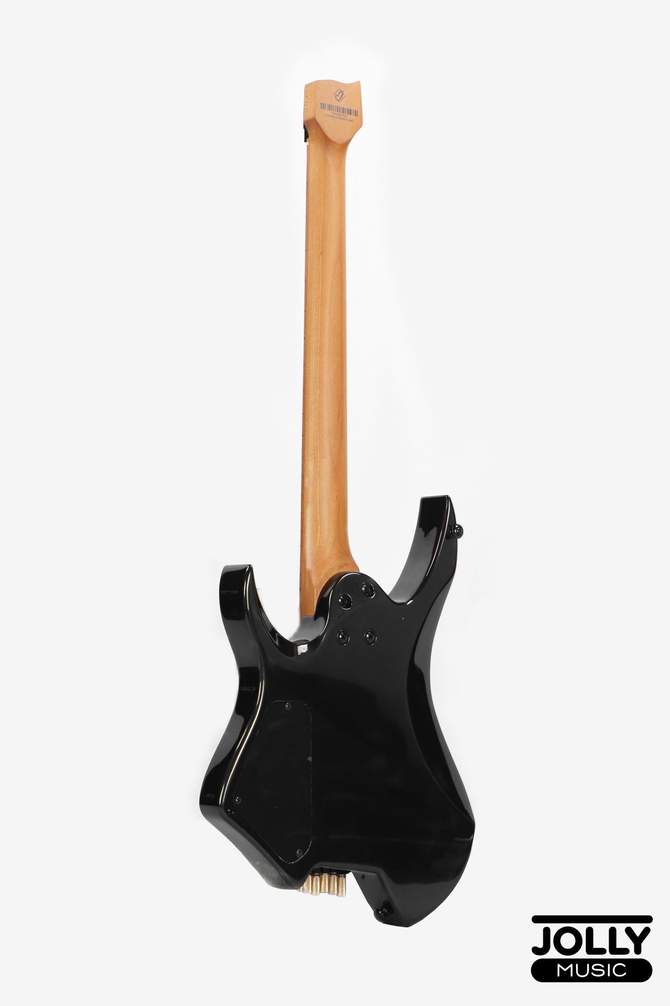 JCraft Aeon Headless Electric Guitar Fixed Bridge Stainless HEF-3 - Metallic Black