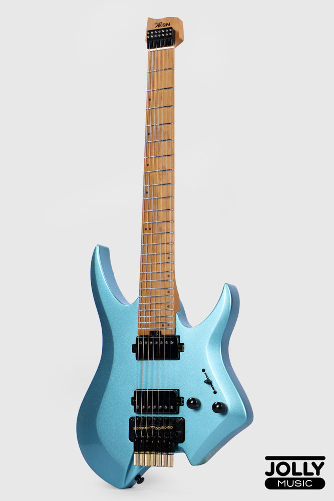 JCraft Aeon Headless 7-Str Trem Electric Guitar HT7-3 - Lake Placid Blue