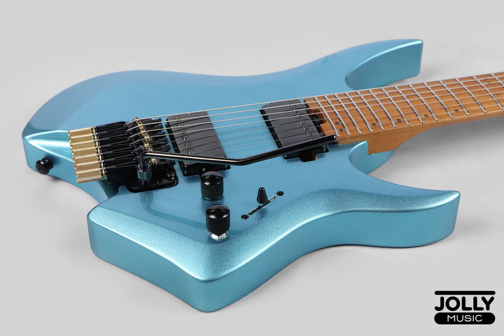 JCraft Aeon Headless 7-Str Trem Electric Guitar HT7-3 - Lake Placid Blue