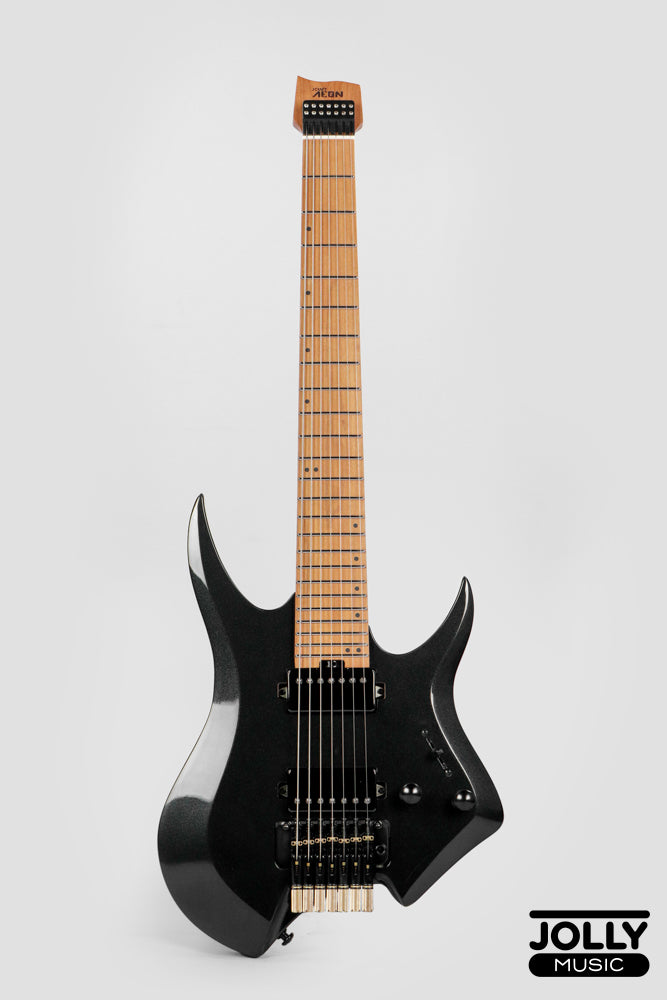 JCraft Aeon Headless 7-Str Trem Electric Guitar HT7-3 - Black Metallic ...