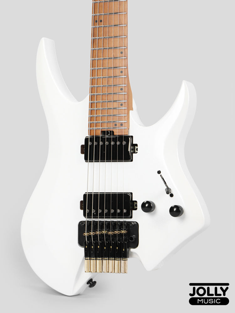 JCraft Aeon Headless 7-Str Trem Electric Guitar HT7-3 - Pearl White Metallic