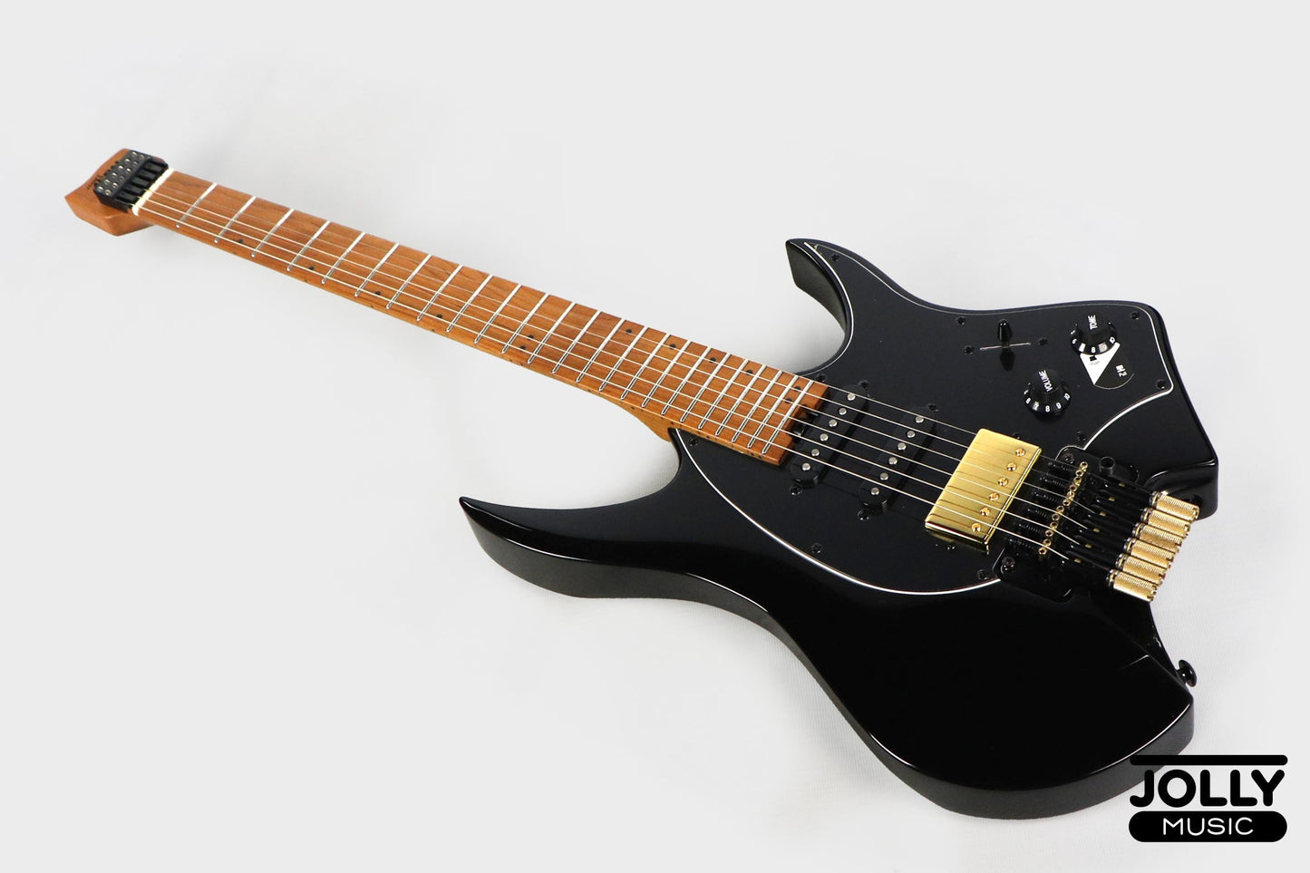 JCraft Aeon Headless Fusion HSS Electric Guitar HTP-3 - Black Gold