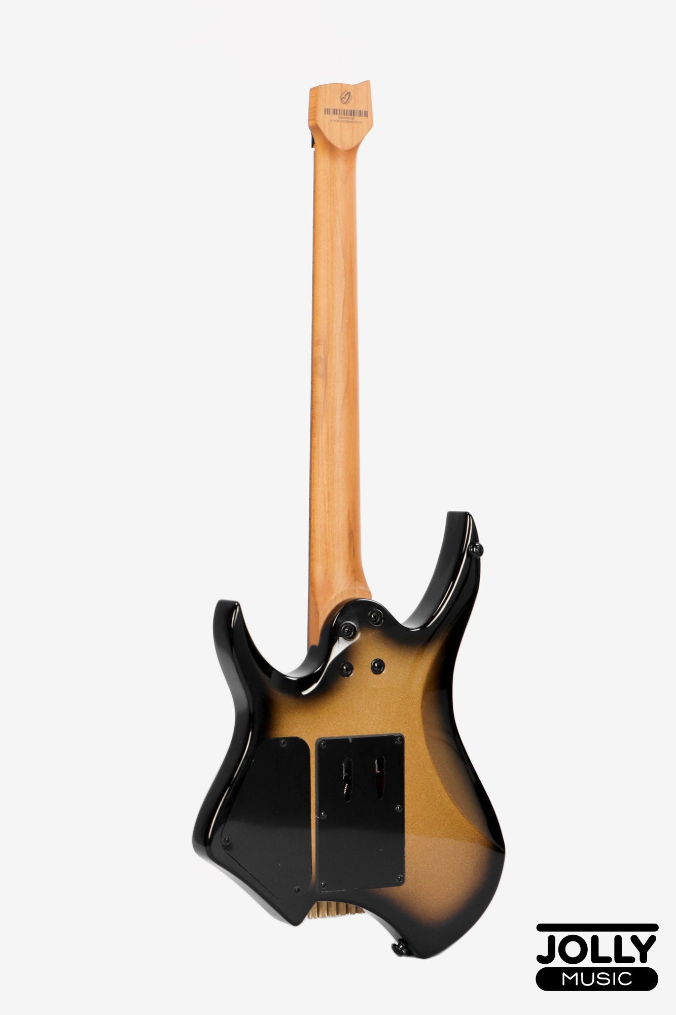 JCraft Aeon Headless Electric Guitar Locking Tremolo Stainless HTR-3 - Gold Burst Fade