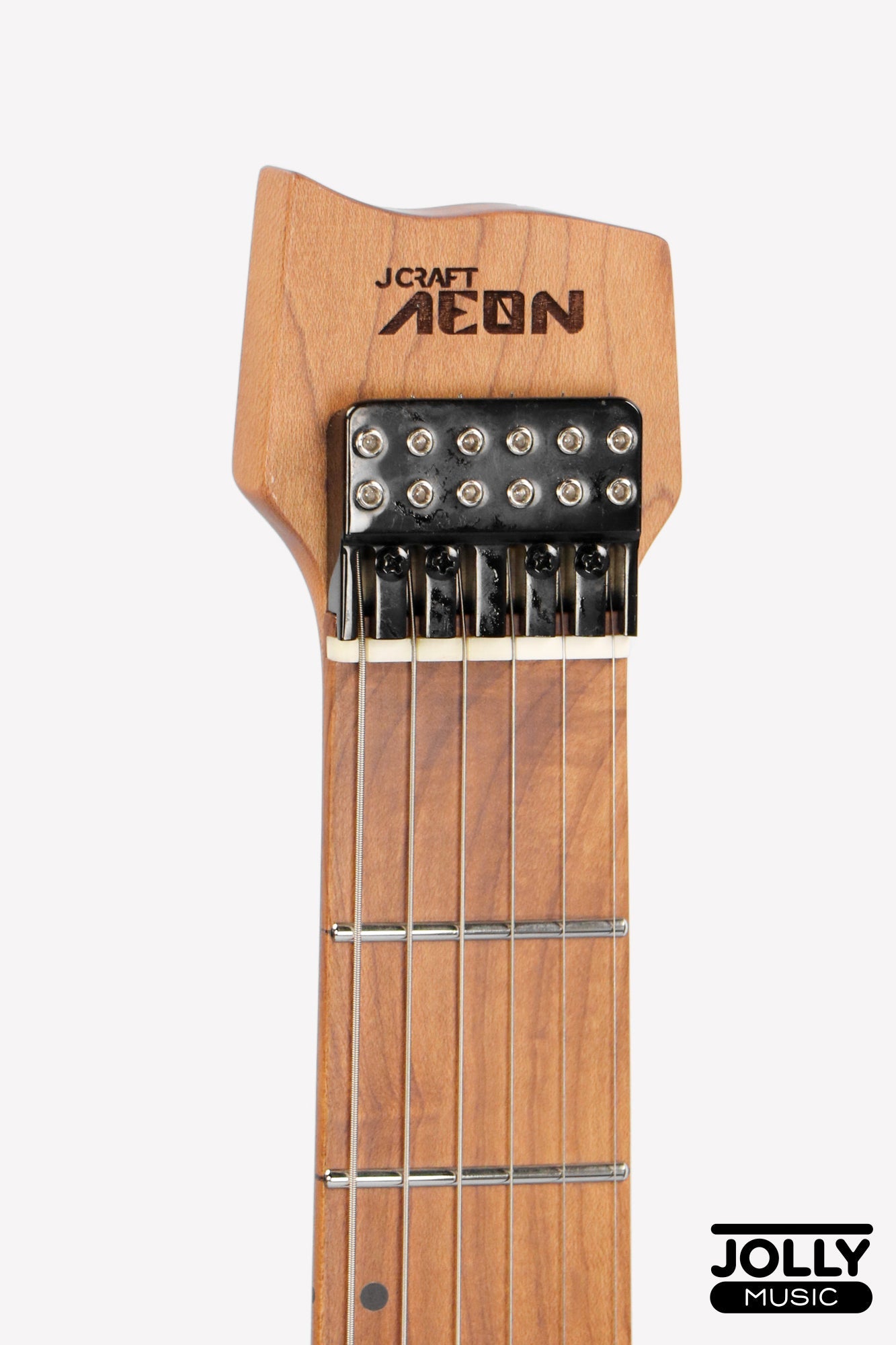 JCraft Aeon Headless Electric Guitar Locking Tremolo Stainless HTR-3 - Green Chameleon