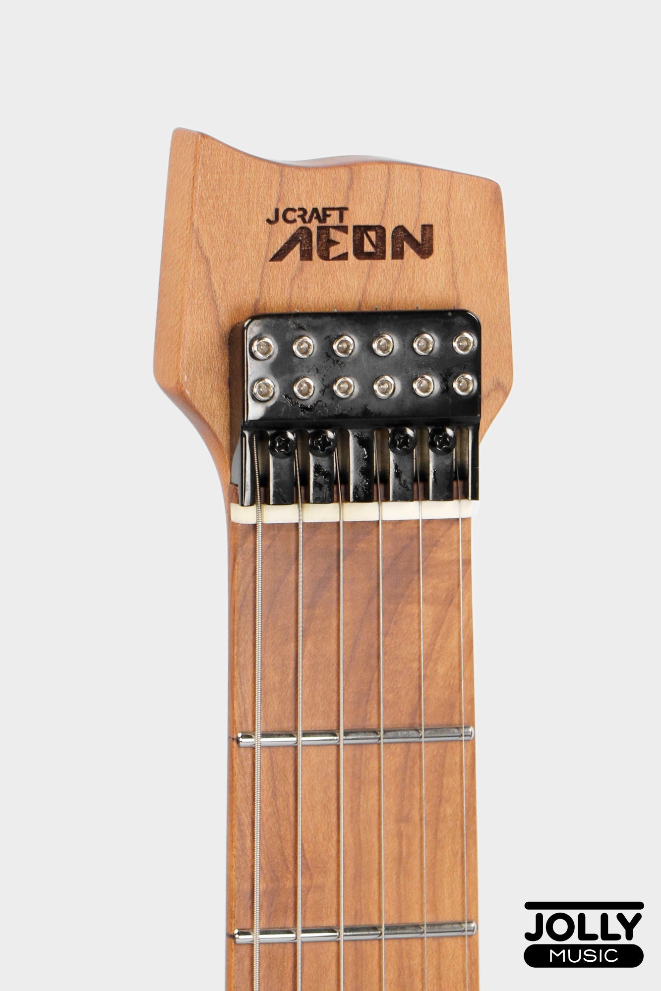 JCraft Aeon Headless Electric Guitar Locking Tremolo Stainless HTR-3 - Green Chameleon