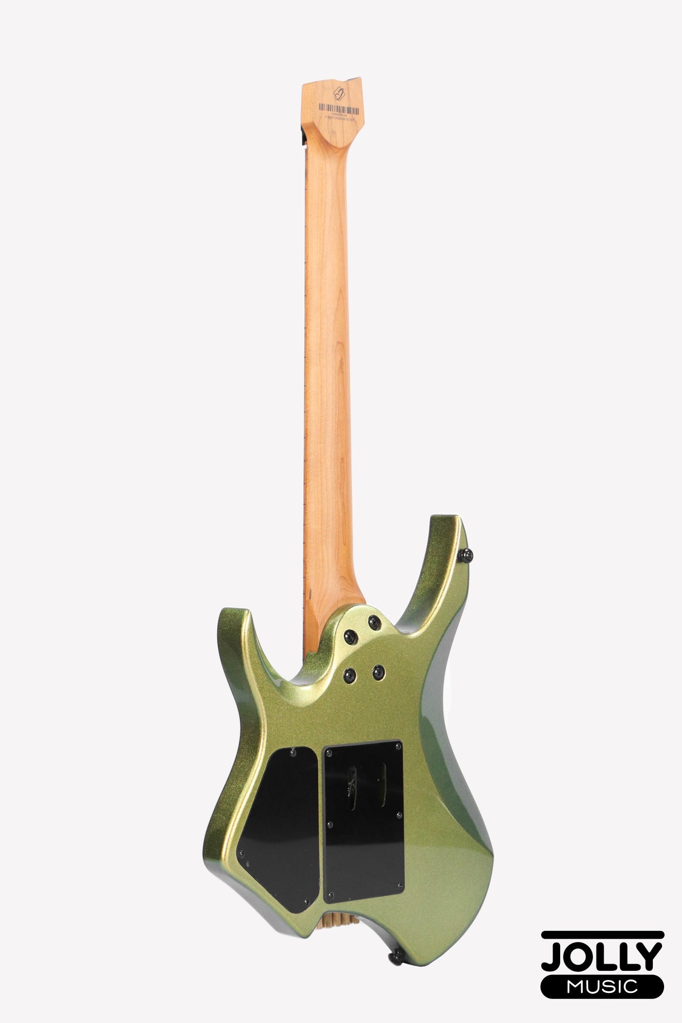 JCraft Aeon Headless Electric Guitar Locking Tremolo Stainless HTR-3 - Green Chameleon