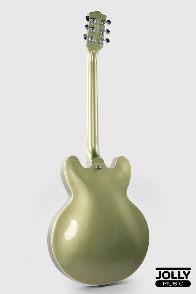 JCraft AR-3 JM Semi-Hollow Electric Guitar - Green LEFT HAND