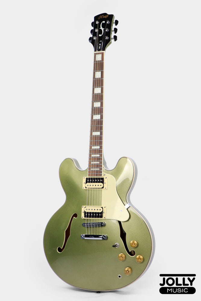 JCraft AR-3 JM Semi-Hollow Electric Guitar - Green