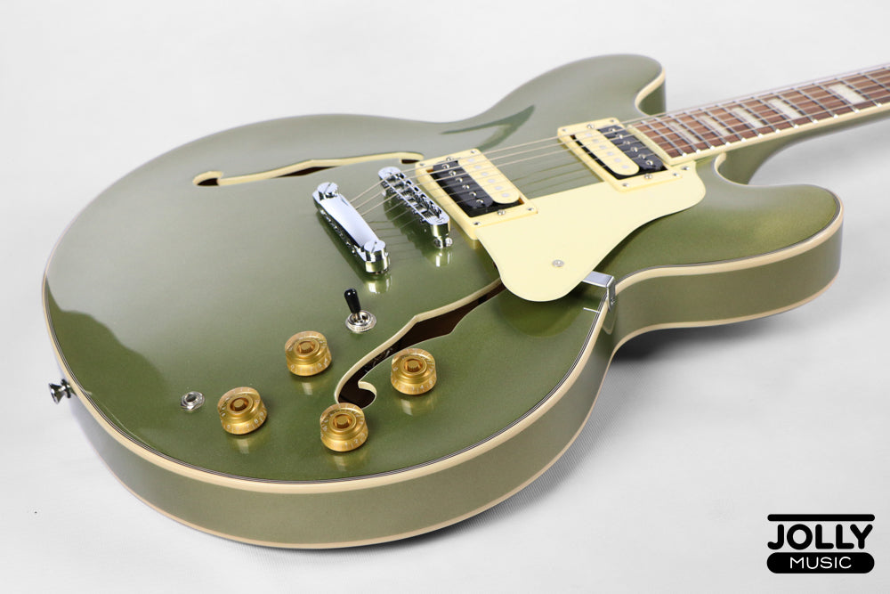 JCraft AR-3 JM Semi-Hollow Electric Guitar - Green
