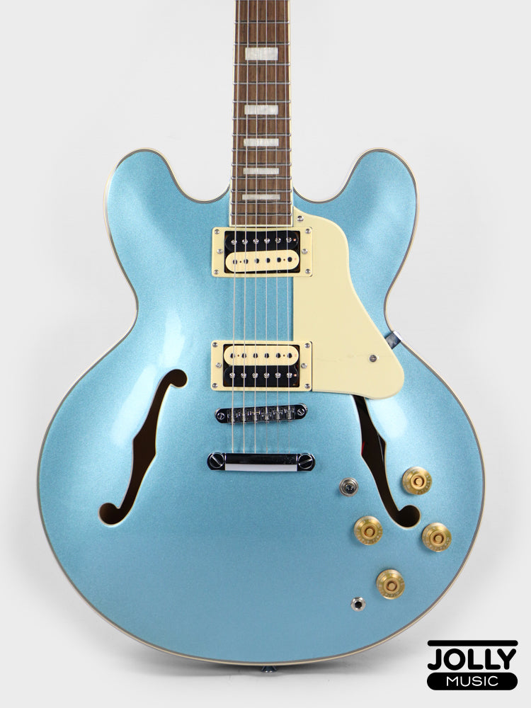JCraft AR-3 JM Semi-Hollow Electric Guitar - Pelham Blue