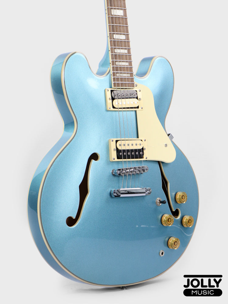 JCraft AR-3 JM Semi-Hollow Electric Guitar - Pelham Blue