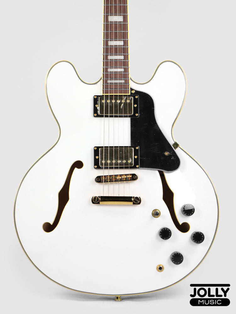 JCraft AR-3 JM Semi-Hollow Electric Guitar - White