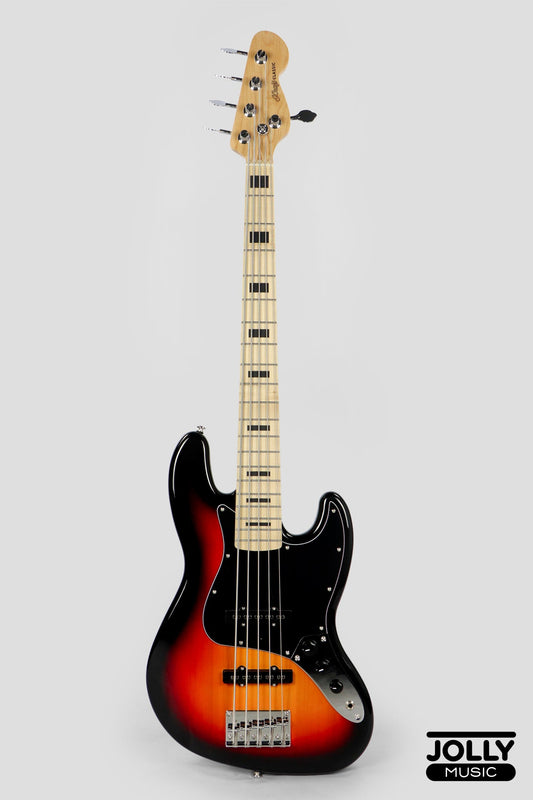 Jcraft JB-2 5-String Electric Bass 2026 - Maple / Sunburst