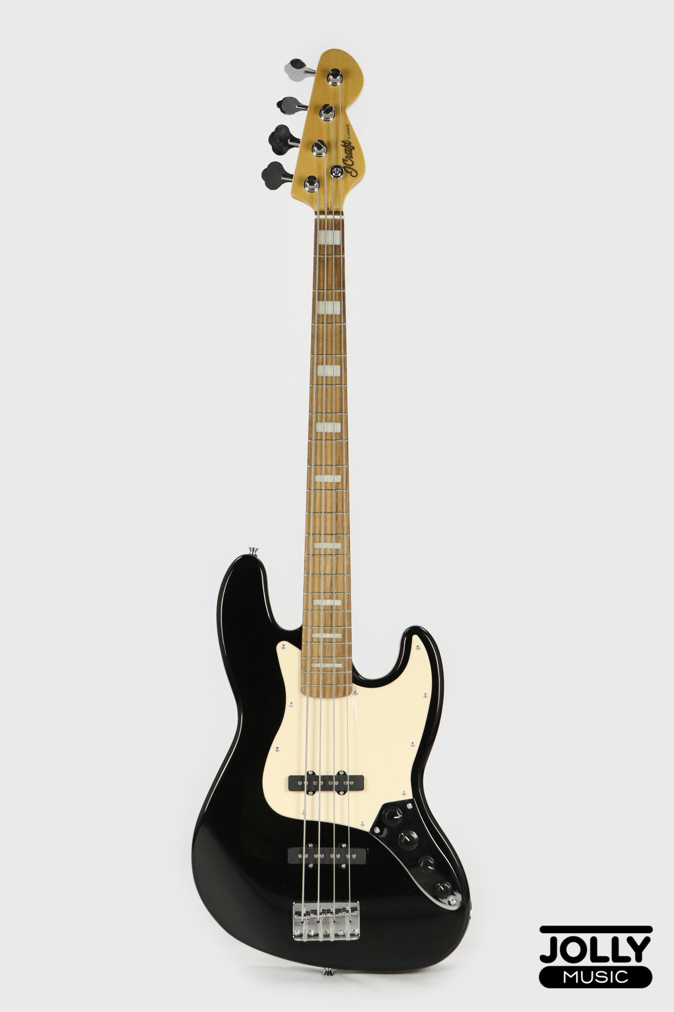 J-Craft JB-2A J-Offset 4-String Bass Guitar - Black