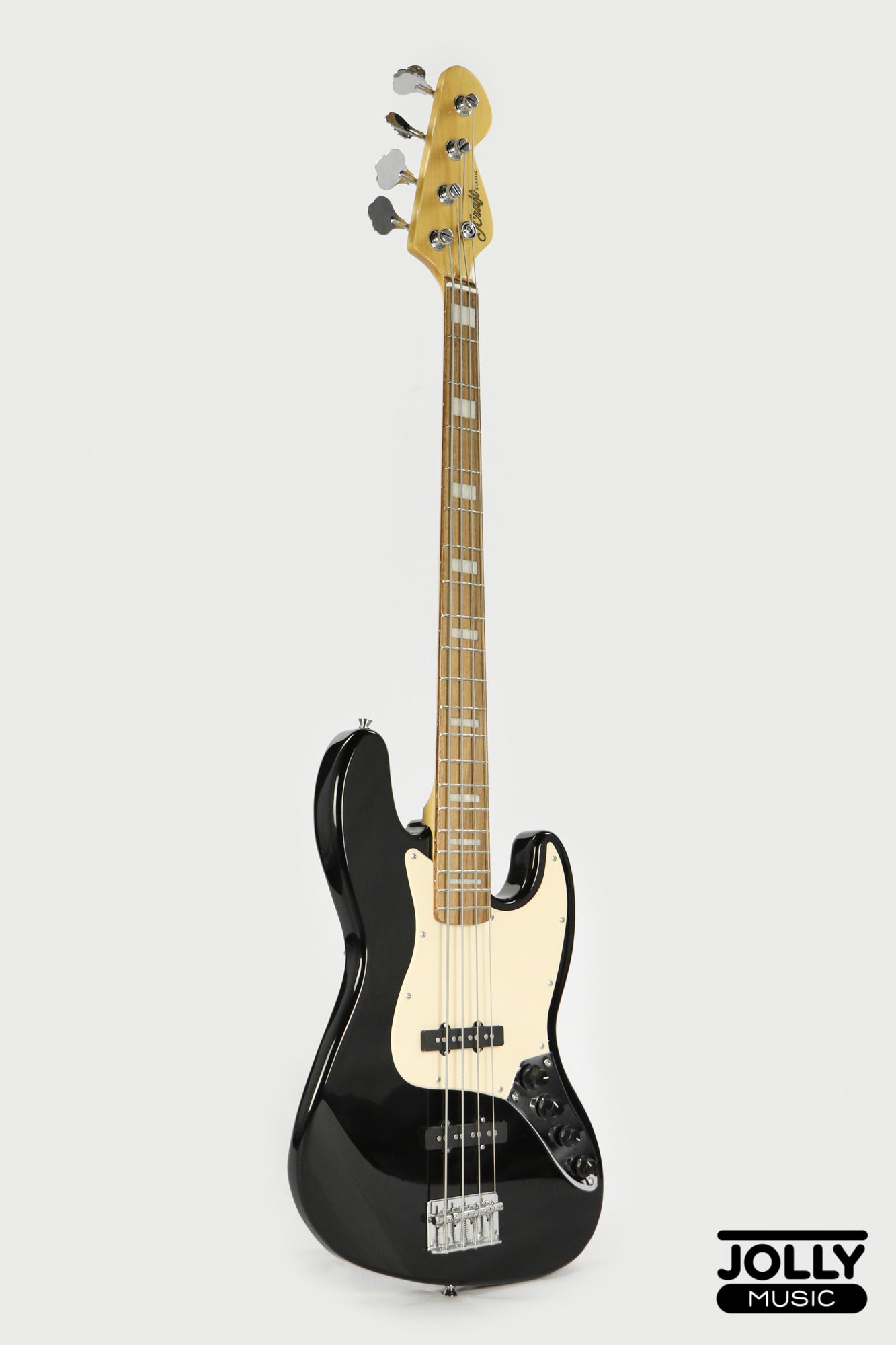 J-Craft JB-2A J-Offset 4-String Bass Guitar - Black