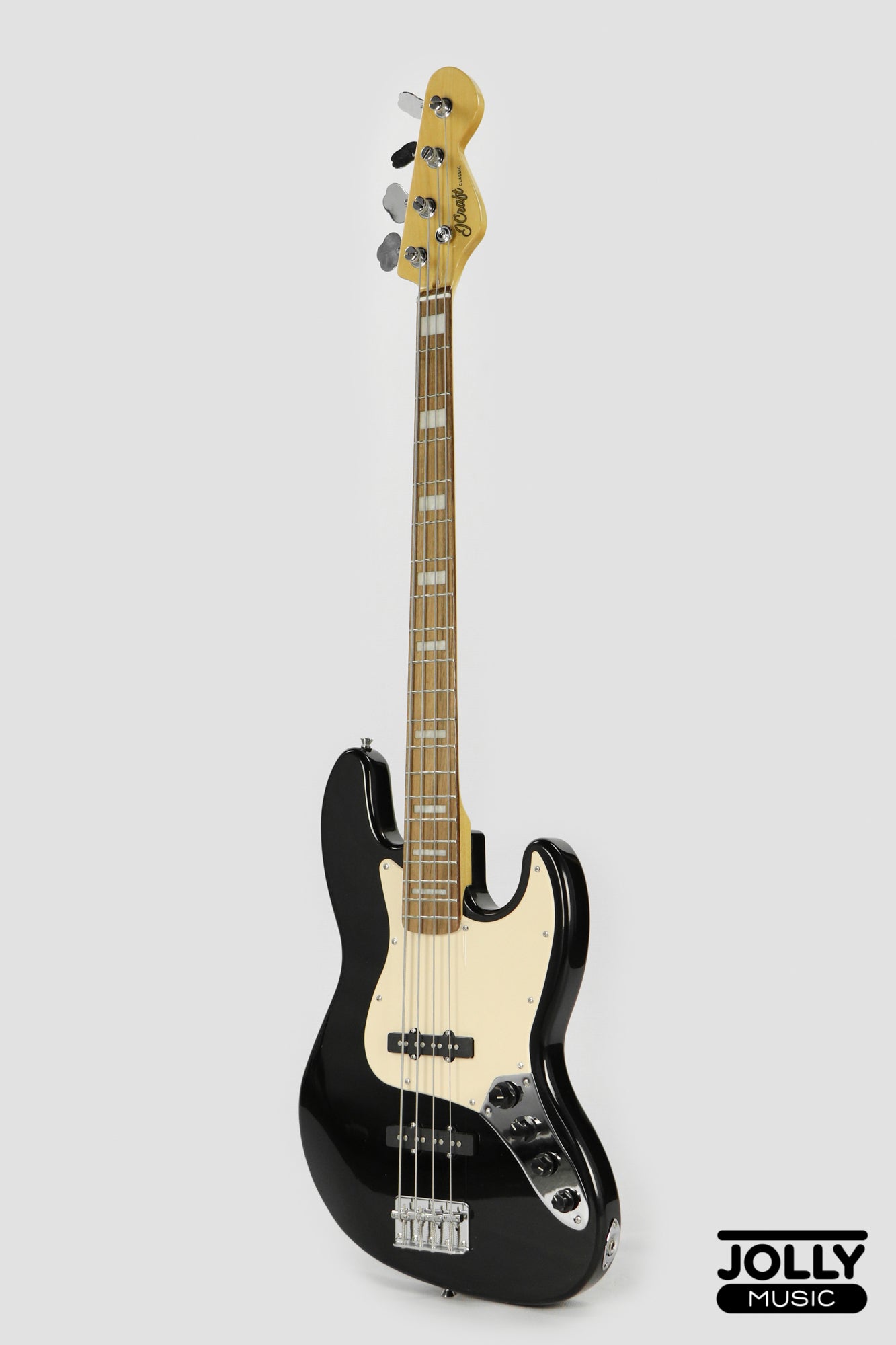 J-Craft JB-2A J-Offset 4-String Bass Guitar - Black