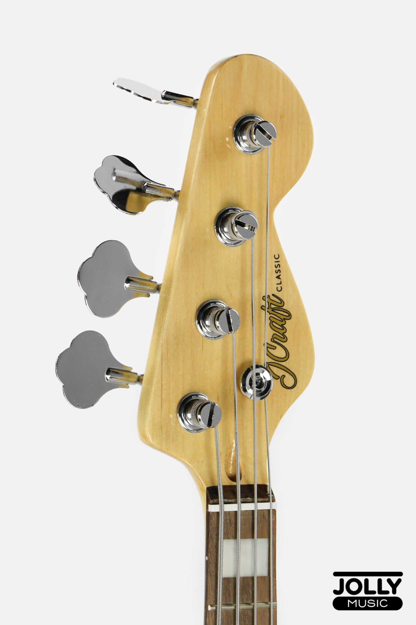 J-Craft JB-2A J-Offset 4-String Bass Guitar - Metallic Gold