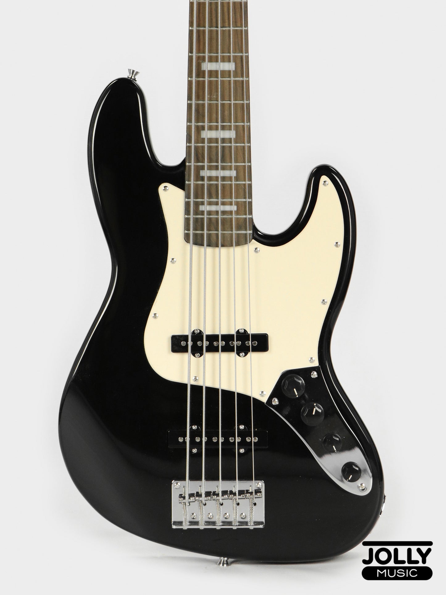 J-Craft JB-2A J-Offset 5-String Bass Guitar - Black