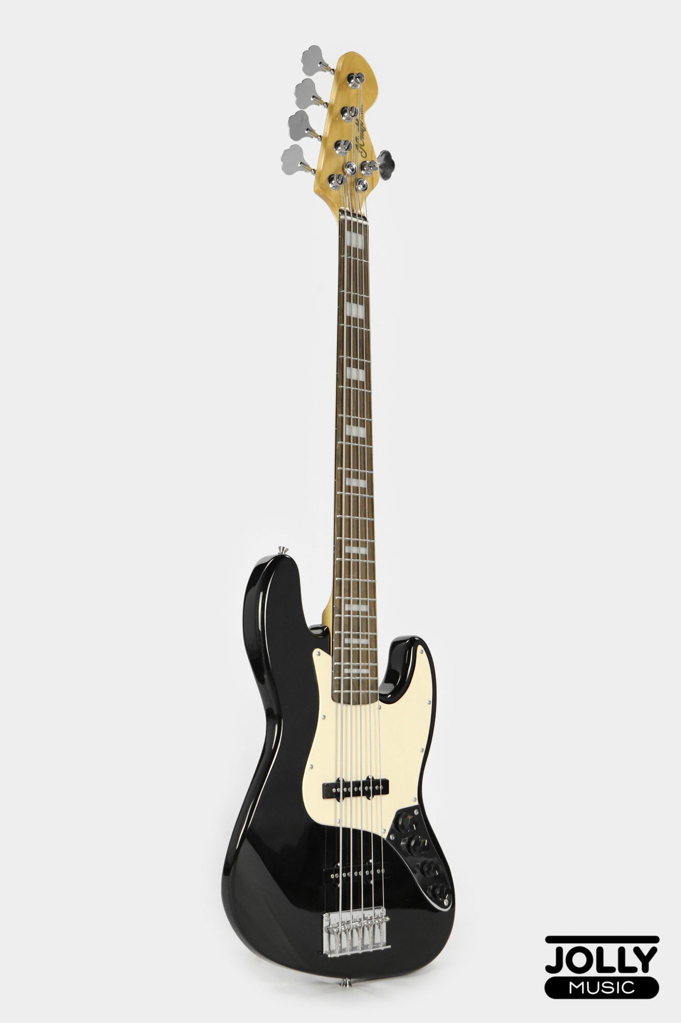 J-Craft JB-2A J-Offset 5-String Bass Guitar - Black