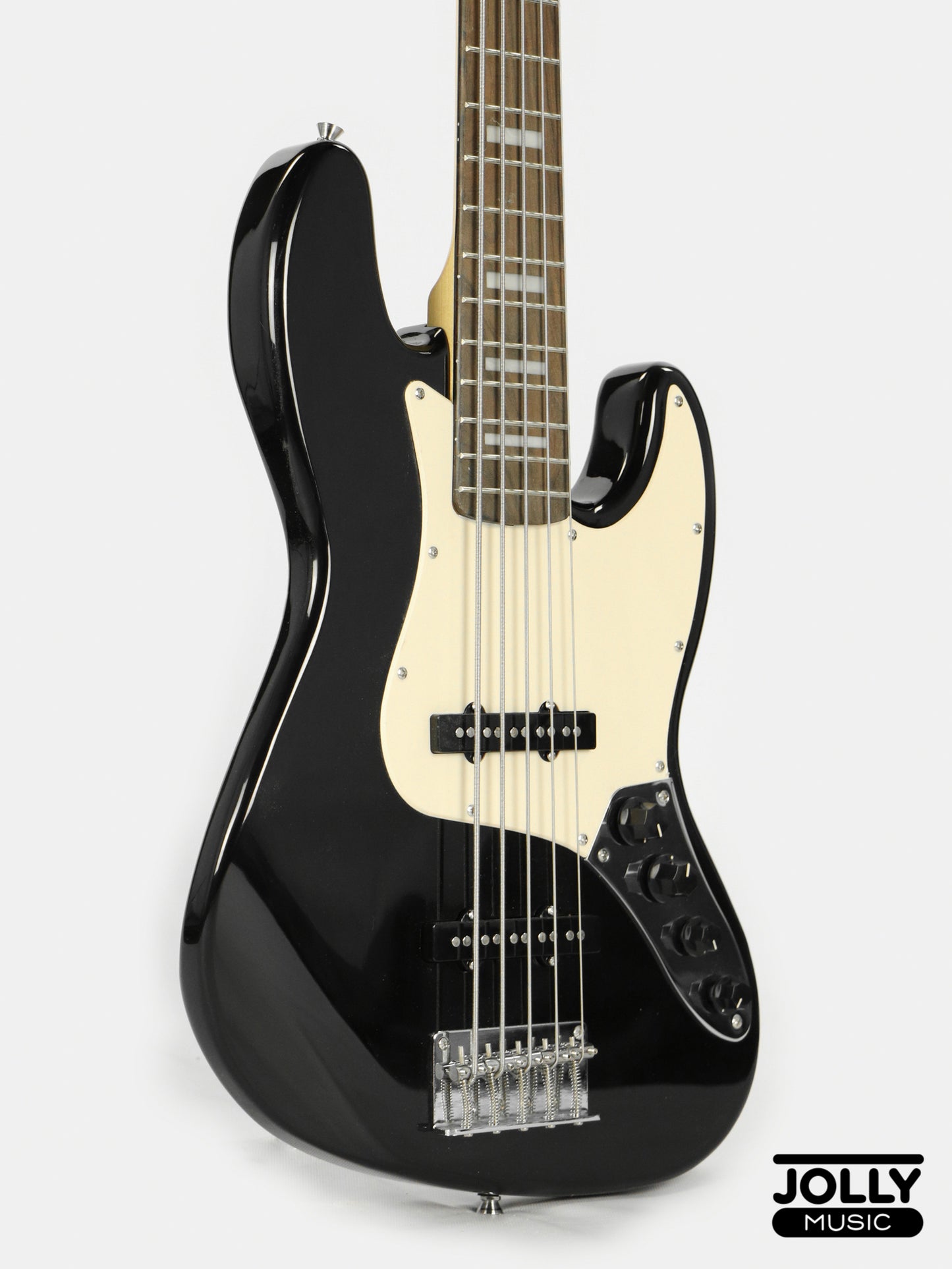 J-Craft JB-2A J-Offset 5-String Bass Guitar - Black