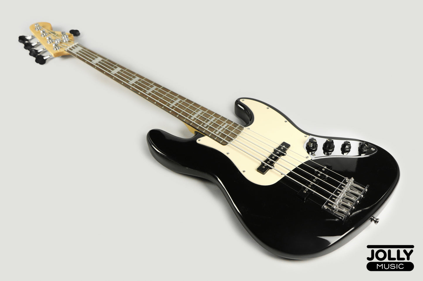 J-Craft JB-2A J-Offset 5-String Bass Guitar - Black