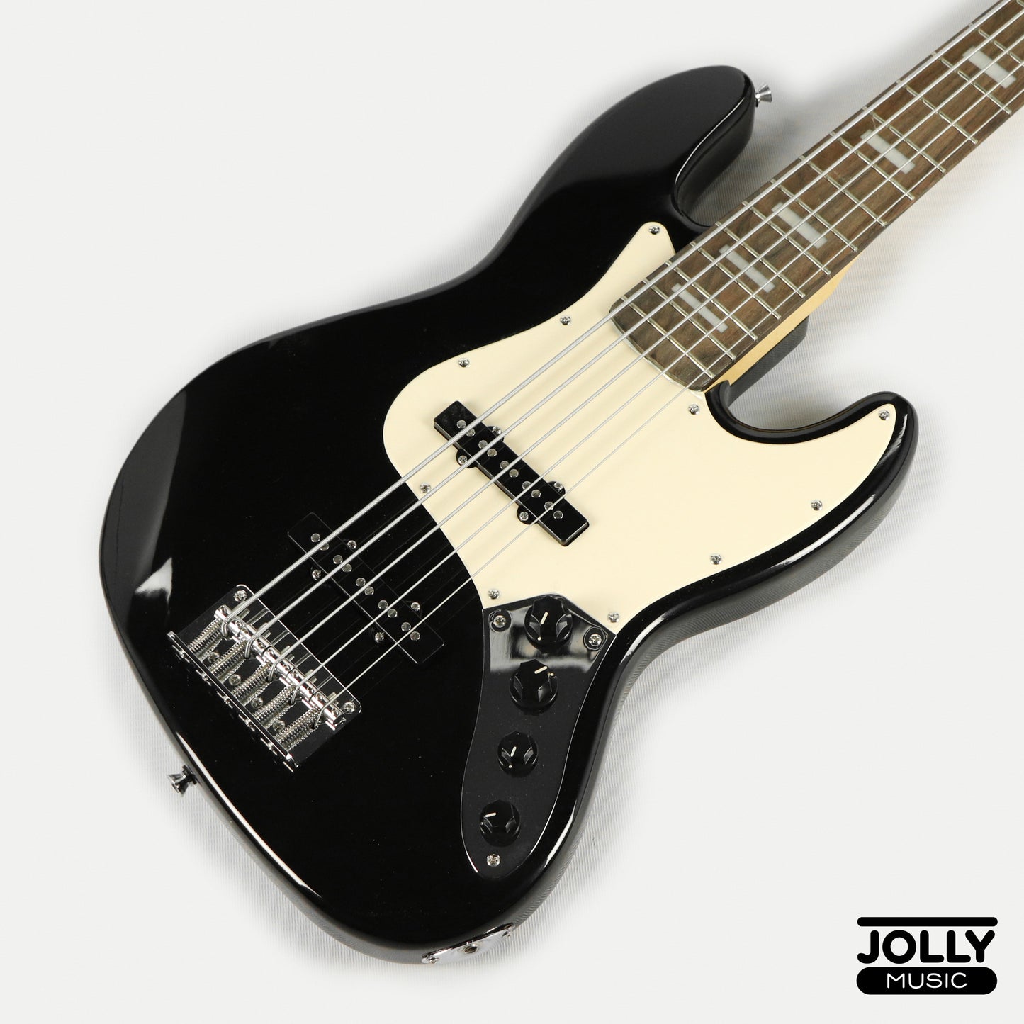 J-Craft JB-2A J-Offset 5-String Bass Guitar - Black