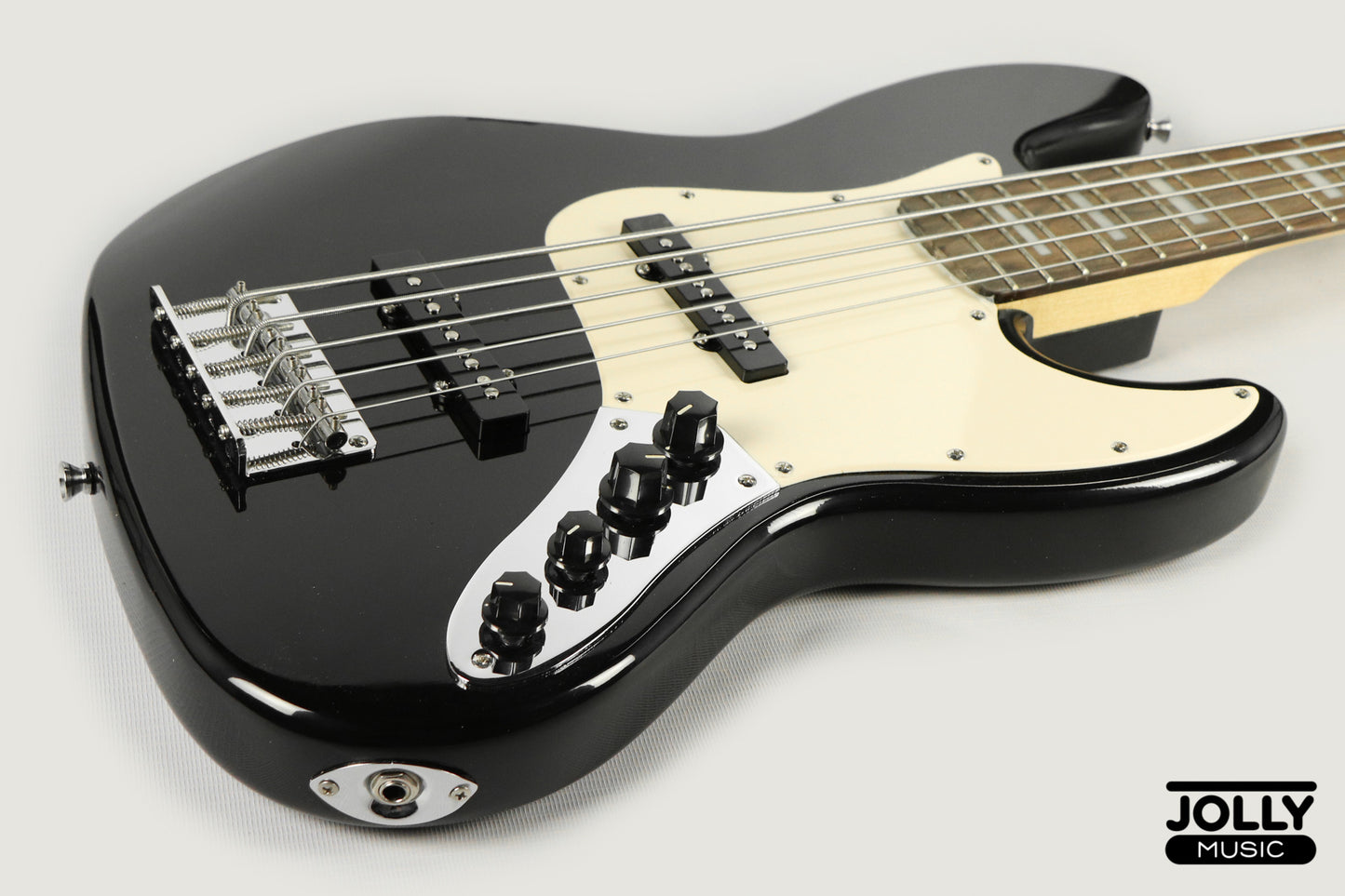 J-Craft JB-2A J-Offset 5-String Bass Guitar - Black