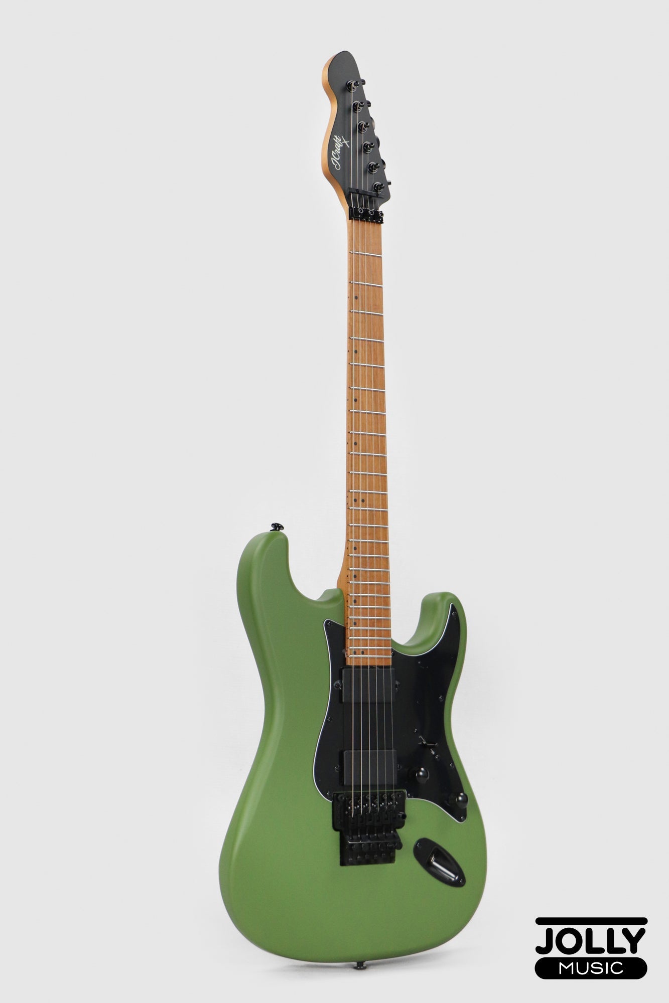 J Craft X Series LSX-3AF PRO Active 24 Fret Floyd Rose Electric Guitar - Army Green