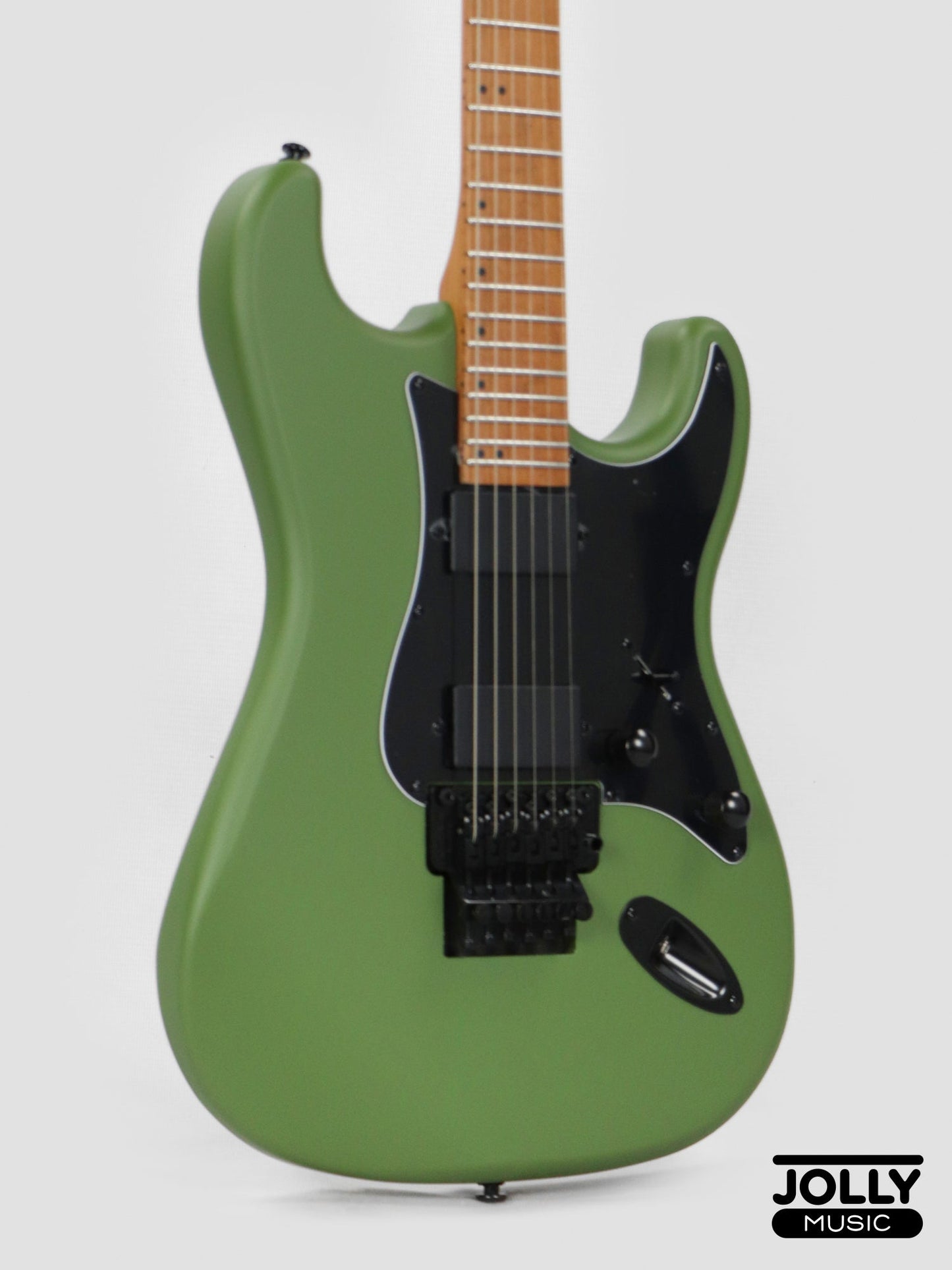 J Craft X Series LSX-3AF PRO Active 24 Fret Floyd Rose Electric Guitar - Army Green
