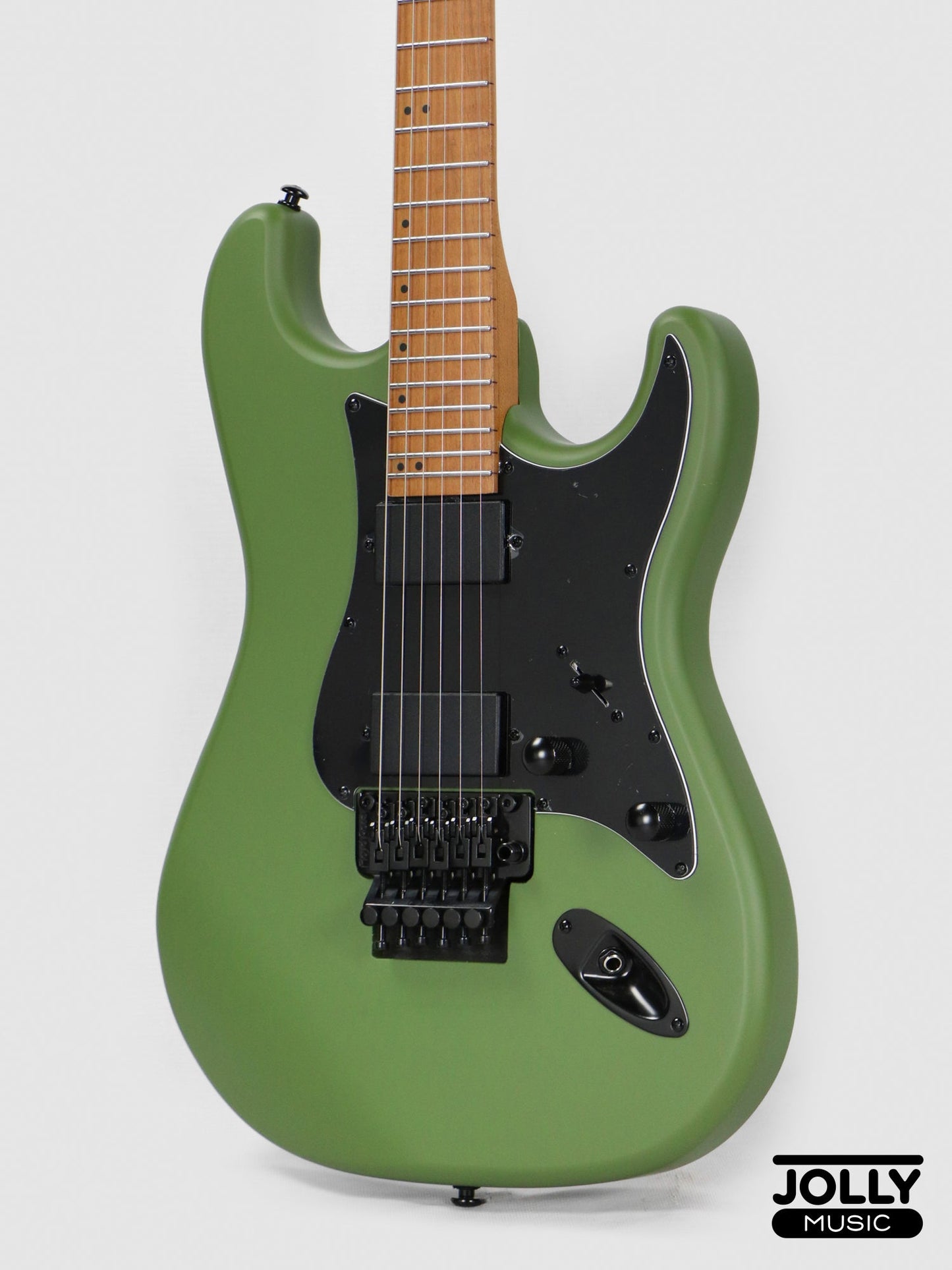 J Craft X Series LSX-3AF PRO Active 24 Fret Floyd Rose Electric Guitar - Army Green