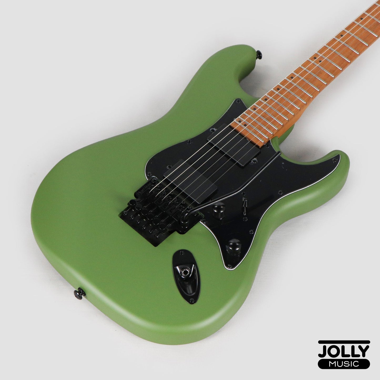 J Craft X Series LSX-3AF PRO Active 24 Fret Floyd Rose Electric Guitar - Army Green